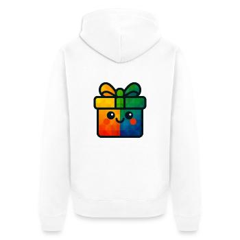 WPAP Polygon Kawaii Stil Baby Spielzeug Geschenk - Unisex Premium Bio Zip Hoodie - Weiß - Hinten - Thijin (182cm)