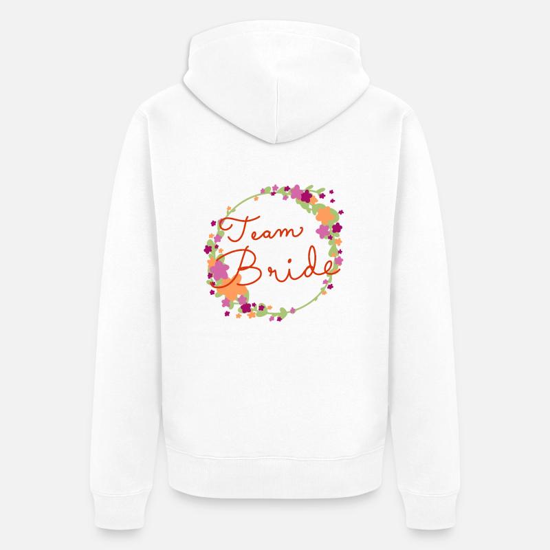Équipe Bride Lesbienne / Équipe Braut Lesbisch - Veste à capuche bio Premium Unisexe - blanc