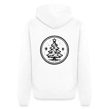 Frohe Weihnachten - Unisex Premium Bio Zip Hoodie - Weiß - Hinten - Thijin (182cm)
