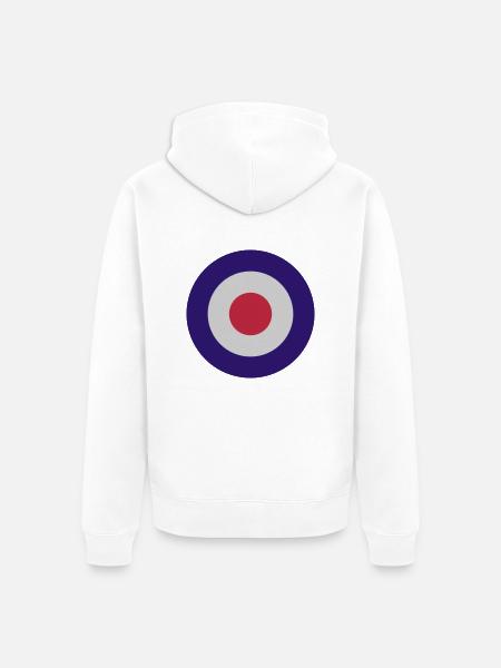 Cible de mod - Veste à capuche bio Premium Unisexe - blanc