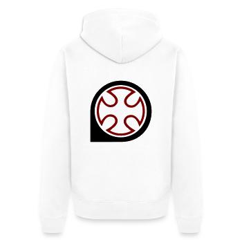 Croix celtique - Veste à capuche bio Premium Unisexe - blanc - Dos - Thijin (182cm)