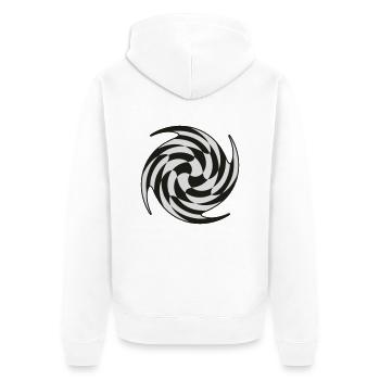 Swirl chess - Unisex Premium Bio Zip Hoodie - Weiß - Hinten - Thijin (182cm)