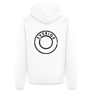 Sverige Schweden Poststempel - Unisex Premium Bio Zip Hoodie - Weiß - Hinten - Thijin (182cm)