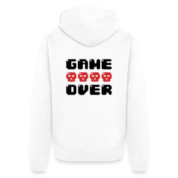 game over - Veste à capuche bio Premium Unisexe - blanc - Dos - Thijin (182cm)