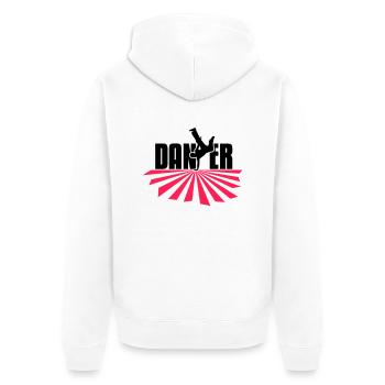 dancer - Unisex Premium Organic Zip Hoodie - white - Back - Thijin (182cm)