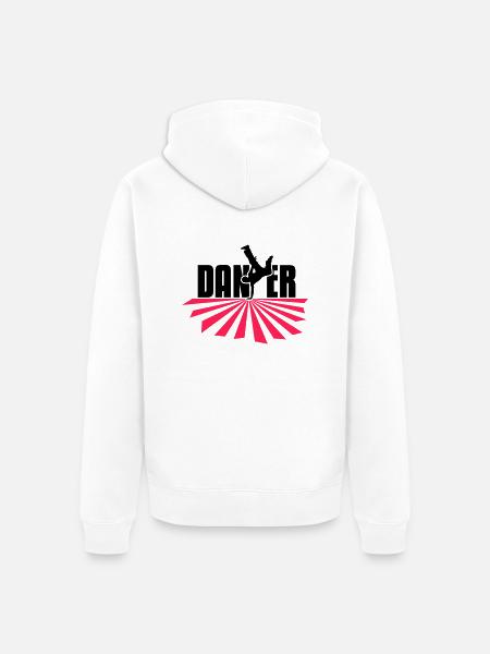 dancer - Unisex Premium Organic Zip Hoodie - white