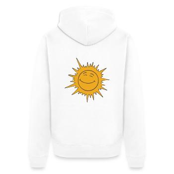 Smiley Sun - Veste à capuche bio Premium Unisexe - blanc - Dos - Thijin (182cm)