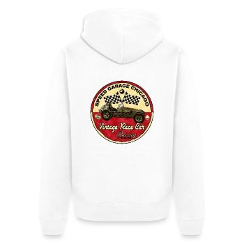 vintage racing - Veste à capuche bio Premium Unisexe - blanc - Dos - Thijin (182cm)