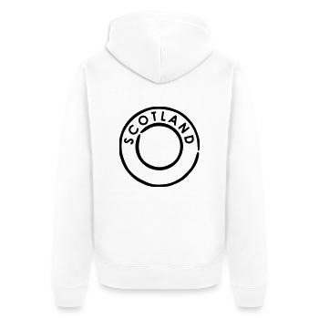 Schottland - Unisex Premium Bio Zip Hoodie - Weiß - Hinten - Thijin (182cm)
