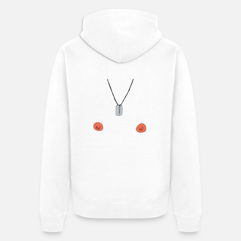 francis imberbe - Veste à capuche bio Premium Unisexe - blanc