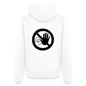 ARRÊT - Veste à capuche bio Premium Unisexe - blanc - Dos - Thijin (182cm)