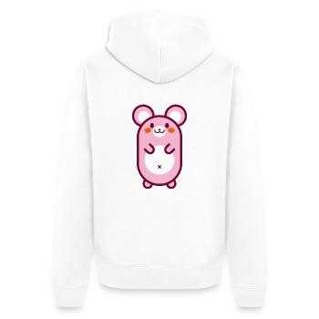 mouse - Unisex Premium Organic Zip Hoodie - white - Back - Thijin (182cm)