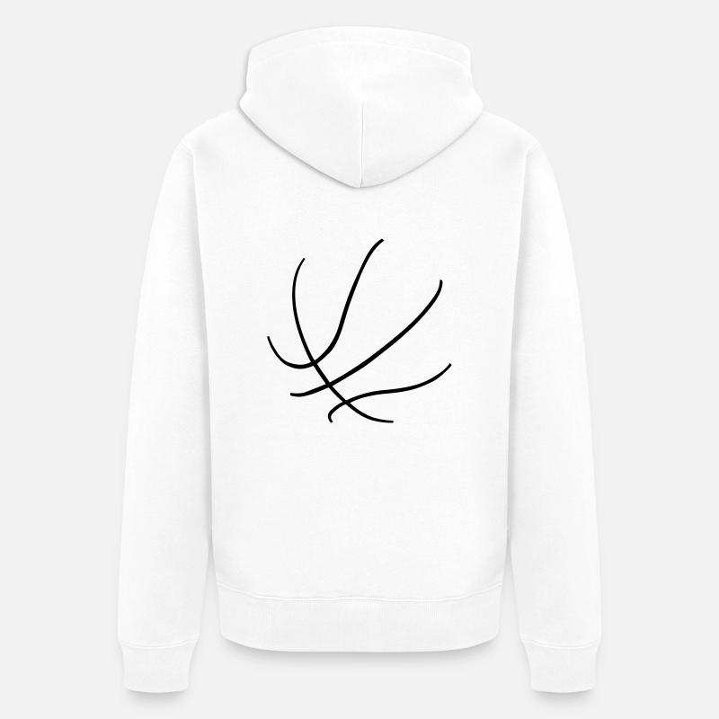 Basket-ball, immersion - Veste à capuche bio Premium Unisexe - blanc