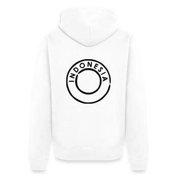 Indonesien - Indonesia - Unisex Premium Bio Zip Hoodie - Weiß - Hinten - Thijin (182cm)