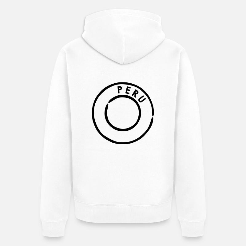 Perou Peru - Veste à capuche bio Premium Unisexe - blanc