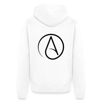 Atheist - Unisex Premium Organic Zip Hoodie - white - Back - Thijin (182cm)