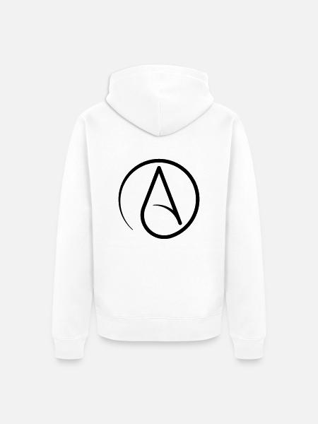 Atheist - Unisex Premium Organic Zip Hoodie - white