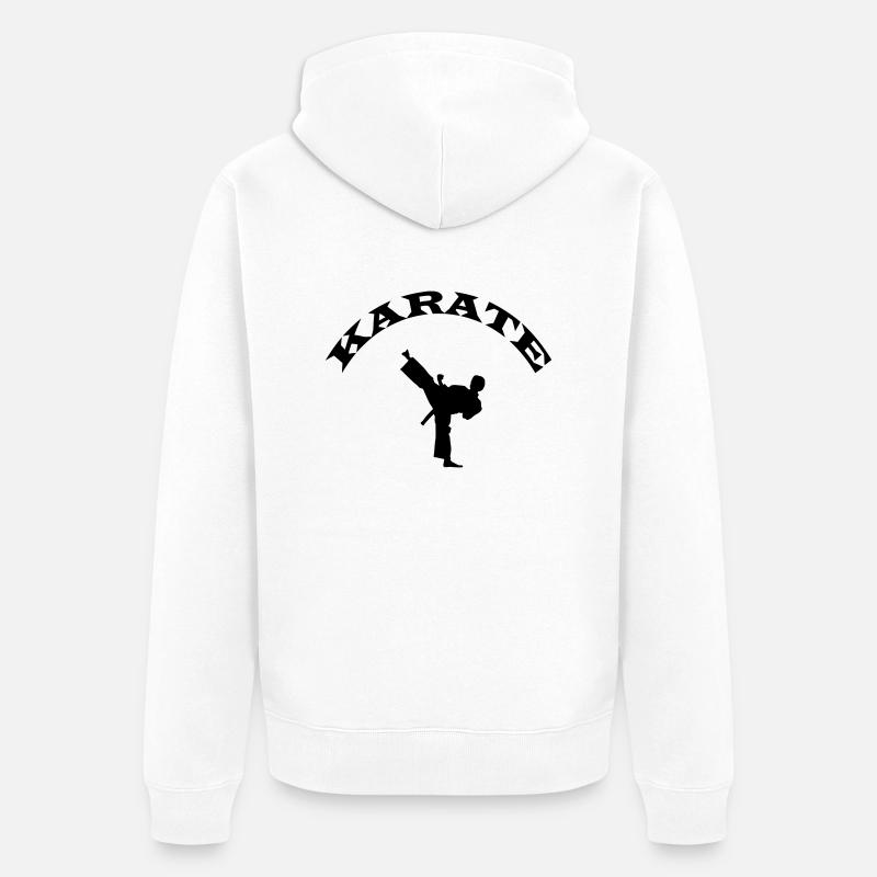 karaté - Veste à capuche bio Premium Unisexe - blanc