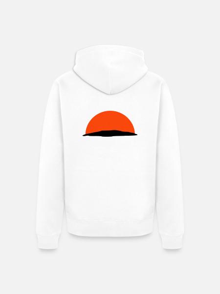 sunset - Unisex Premium Bio Zip Hoodie - Weiß