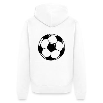 fußball - Unisex Premium Bio Zip Hoodie - Weiß - Hinten - Thijin (182cm)