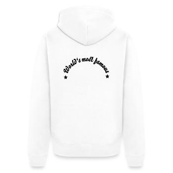 Rahmen - Unisex Premium Bio Zip Hoodie - Weiß - Hinten - Thijin (182cm)