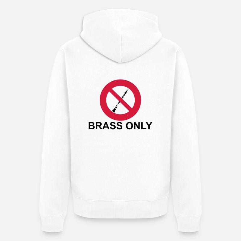 Brass Only - Unisex Premium Bio Zip Hoodie - Weiß