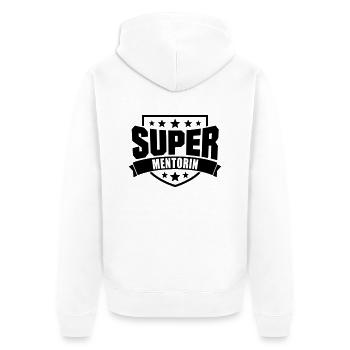 Super Mentorin - Unisex Premium Bio Zip Hoodie - Weiß - Hinten - Thijin (182cm)