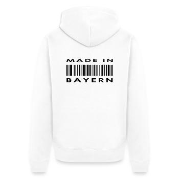 Made in Bavière - Veste à capuche bio Premium Unisexe - blanc - Dos - Thijin (182cm)