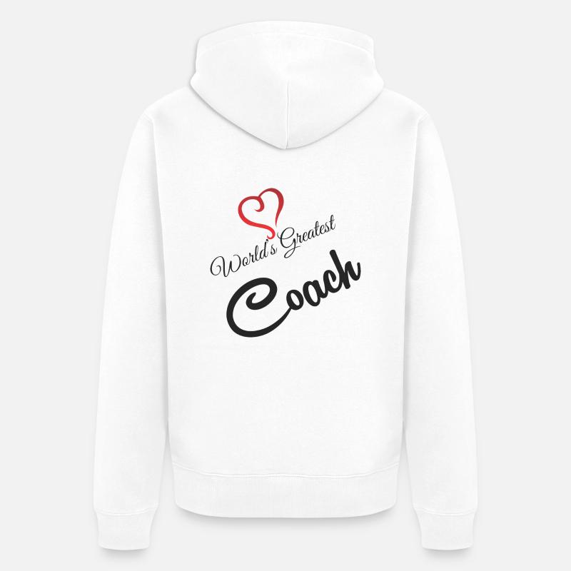 MONDE COACH LE PLUS GRAND - Veste à capuche bio Premium Unisexe - blanc