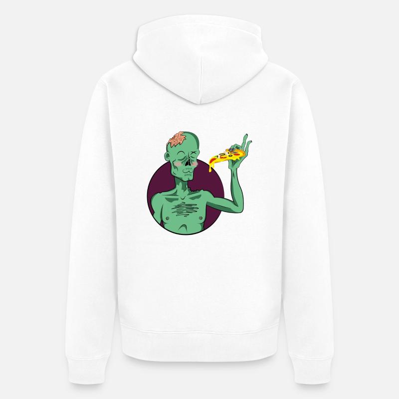 PIZZAAAAA0 - Veste à capuche bio Premium Unisexe - blanc