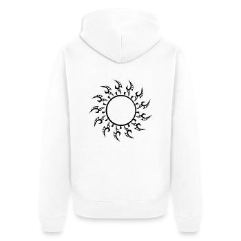 Sun avec option de changement de couleur - Veste à capuche bio Premium Unisexe - blanc - Dos - Thijin (182cm)
