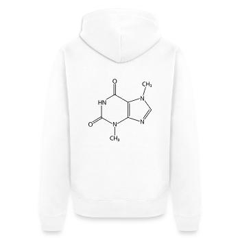 Molécule de chocolat - Veste à capuche bio Premium Unisexe - blanc - Dos - Thijin (182cm)
