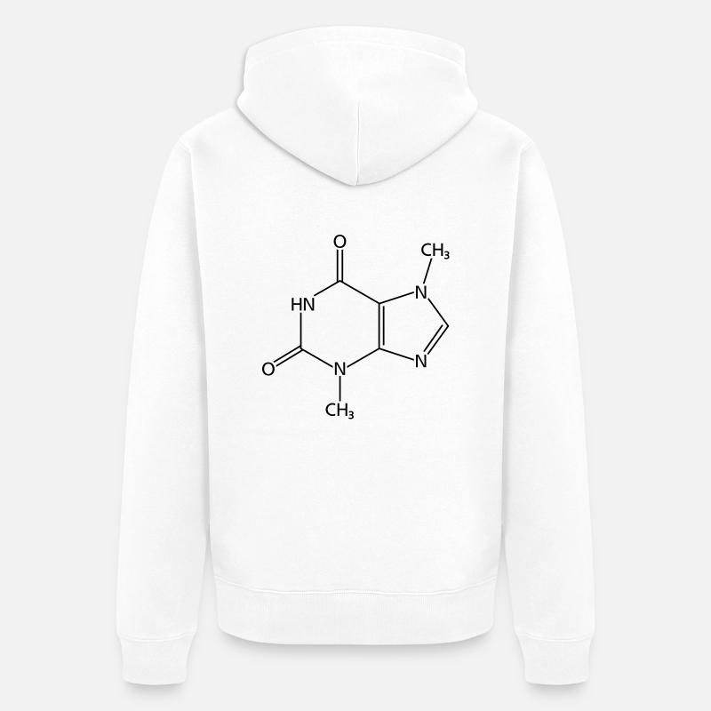 Molécule de chocolat - Veste à capuche bio Premium Unisexe - blanc