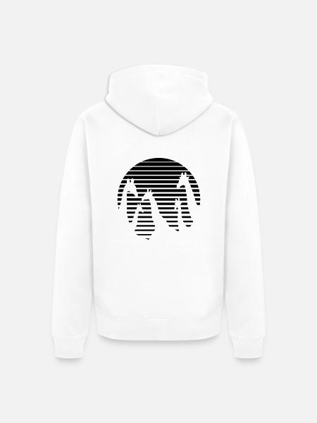 Giraffer / Giraffer / Girafes / jirafas / Giraffe - Premium økologisk unisex-hættejakke - hvid