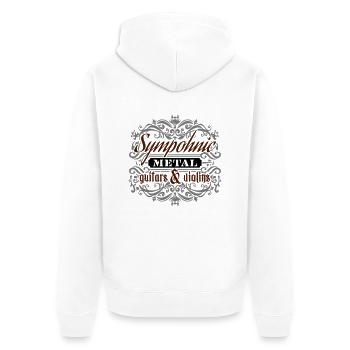 Symphonic Metal - Guitars and Violins - Unisex Premium Bio Zip Hoodie - Weiß - Hinten - Thijin (182cm)