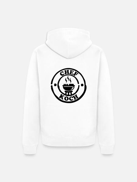 chef_koch__f1 - Unisex Premium Bio Zip Hoodie - Weiß