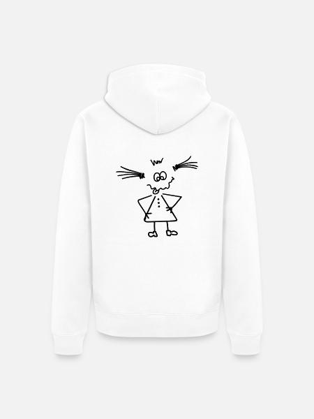 Freaky Power Girl - Unisex Premium Bio Zip Hoodie - Weiß