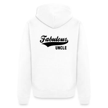 ONCLE fabuleux - Veste à capuche bio Premium Unisexe - blanc - Dos - Thijin (182cm)