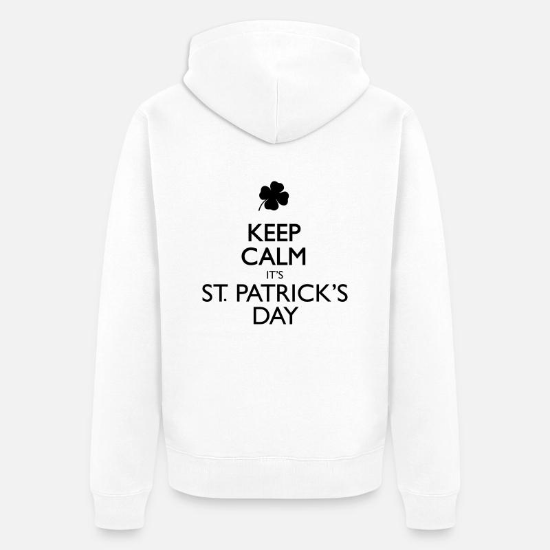 It's St. Patricks Day - Veste à capuche bio Premium Unisexe - blanc