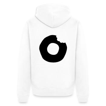 krapfen - Unisex Premium Bio Zip Hoodie - Weiß - Hinten - Thijin (182cm)