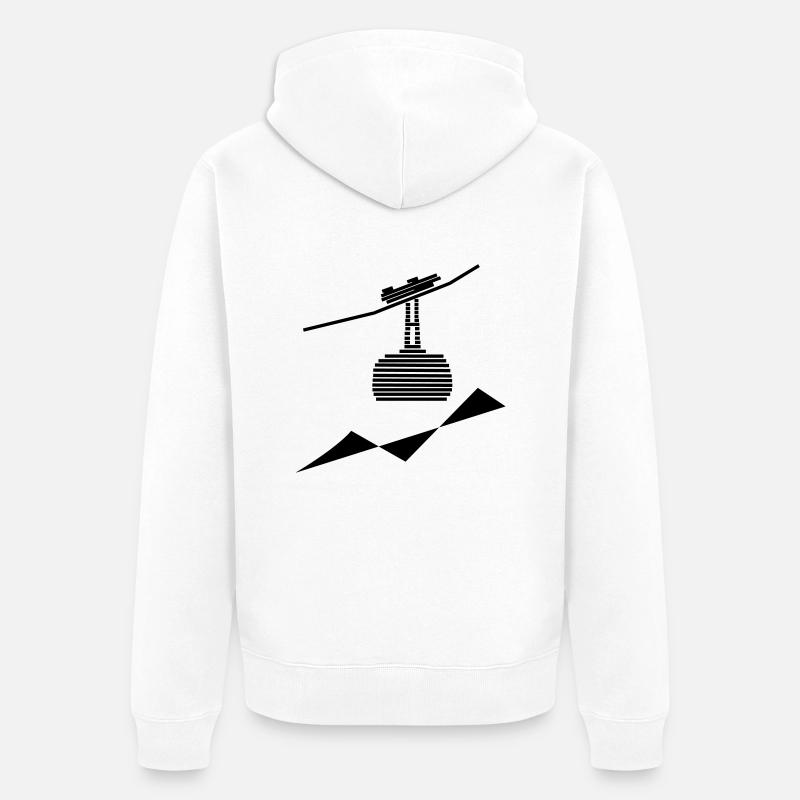 téléphérique 4 - Veste à capuche bio Premium Unisexe - blanc