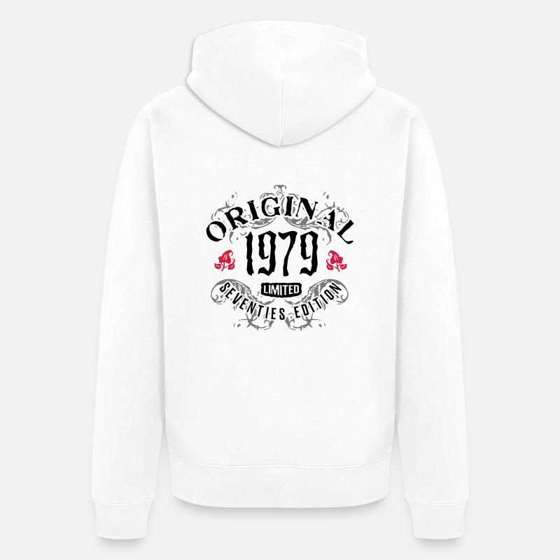 Goth 1979 - Unisex Premium Bio Zip Hoodie - Weiß