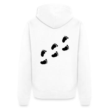 baby_fuesse__f1 - Unisex Premium Organic Zip Hoodie - white - Back - Thijin (182cm)