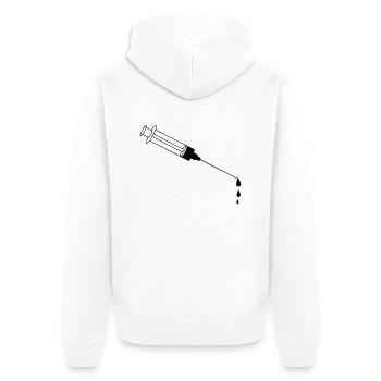 Blood Syringe - Unisex Premium Organic Zip Hoodie - white - Back - Thijin (182cm)