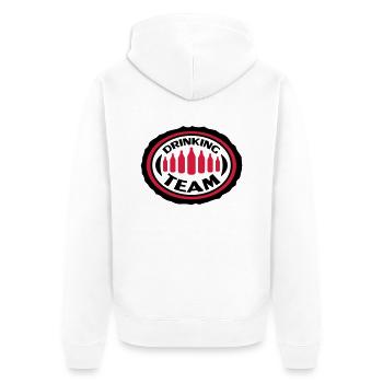 Drinking Team - Veste à capuche bio Premium Unisexe - blanc - Dos - Thijin (182cm)