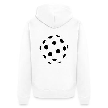 Floorball - Unisex Premium Bio Zip Hoodie - Weiß - Hinten - Thijin (182cm)