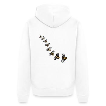 Bees Design - Veste à capuche bio Premium Unisexe - blanc - Dos - Thijin (182cm)