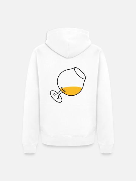 Cognacglas - Unisex Premium Bio Zip Hoodie - Weiß