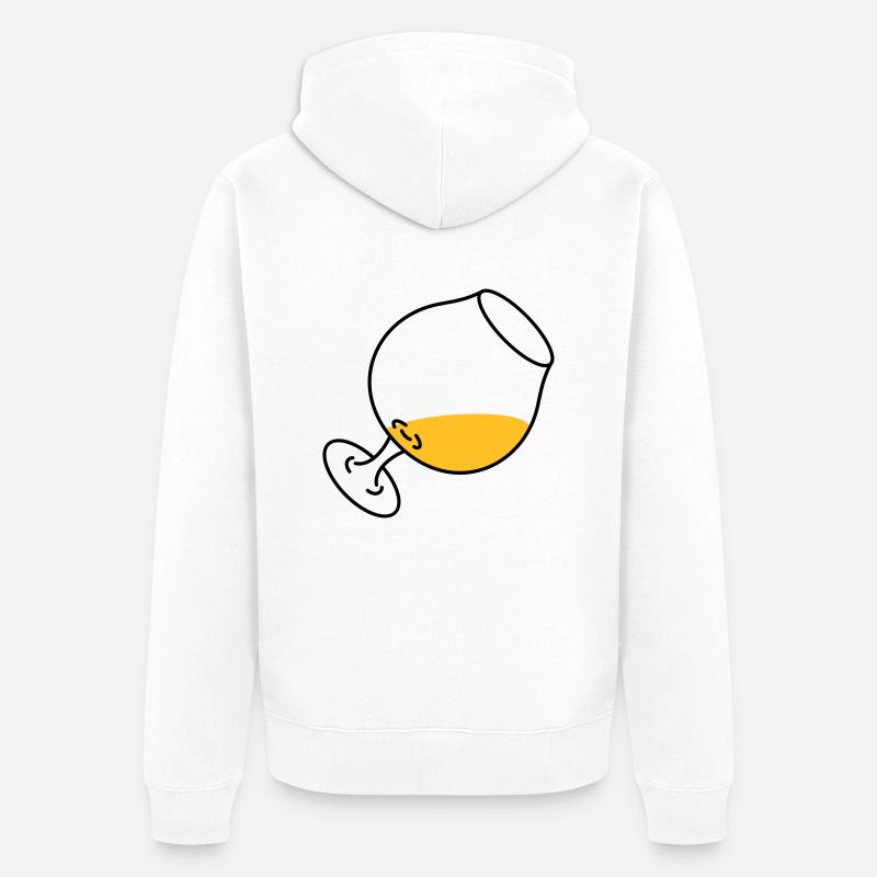 Cognacglas - Unisex Premium Bio Zip Hoodie - Weiß
