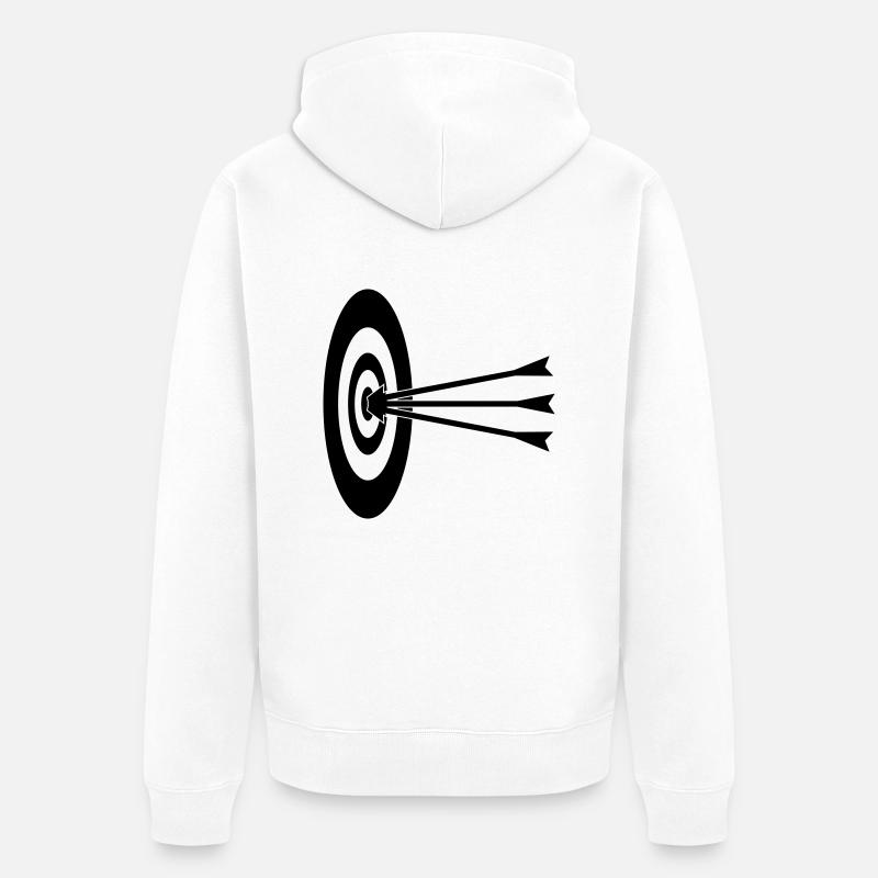 Archery Design - Veste à capuche bio Premium Unisexe - blanc